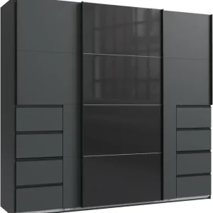 Nur Heute Wimex Schwebetürenschrank »Bali in den Breiten 225cm & 270cm, Kleiderschrank mit Glaselement« Schrank mit 3 Türen, in den Farben: grafit oder saharagrau erhältlich