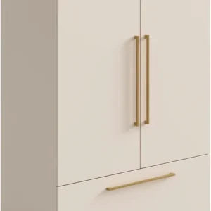 PAIDI Kleiderschrank »STIENE in Beige oder Grau, 2 Türen und 1 Schublade mit Soft-Close« B/H/T ca. 123/200/57cm,inkl Kleiderstange + Einlegeböden, Kleiderschrank mit Eiche Massivholz Neuheit