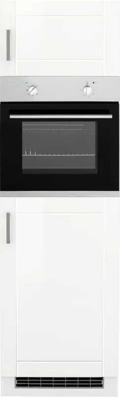 KOCHSTATION Backofenumbauschrank »KS-Tinnum« 60 cm breit, 200 cm hoch, Metallgriffe, MDF Fronten, für Backofen Neue Ware