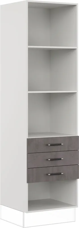 Abverkauf IMPULS KÜCHEN Seitenschrank »"Prag", Breite/Höhe: 60/205,1 cm, mit Soft-Close« vormontiert, mit Schubkästen, mit verstellbaren Fachböden