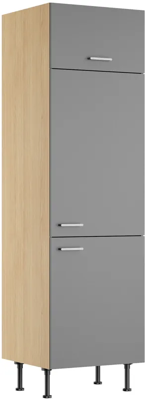 KOCHSTATION Kühlumbauschrank »KS-Lucy« Breite 60 cm, m. 2 Türen, 1 Klappe, Soft-Close, höhenverstellbare Füße Preisknaller