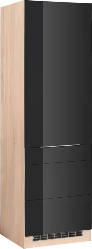 Zertifiziert KOCHSTATION Kühlumbauschrank »KS-Brindisi« 60 cm breit, 200 cm hoch, hochwertige MDF Fronten