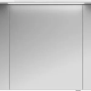 Saphir Badezimmerspiegelschrank »Serie 4010 Badezimmer-Spiegelschrank inkl. LED-Beleuchtung im Kranz« Badschrank 122 cm breit, 3 Türen, 6 Glas-Einlegeböden, inkl Türdämpfer Bestpreis