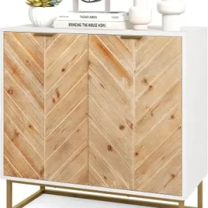 Super-Preis COSTWAY Sideboard mit 2 Türen 80 x 40 x 80 cm in Weiß günstig kaufen | limango