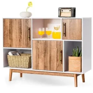 COSTWAY Sideboard 6 Fächer in Beige günstig kaufen | limango Top-Preis