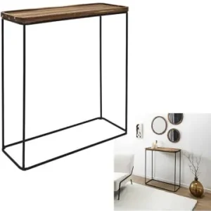 Schnäppchen THE HOME DECO FACTORY Konsolentisch ''Cocooning'' in Braun/ Schwarz - (B)80 x (H)82 x (T)30 cm günstig kaufen | limango