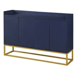 ABRIHOME 4-türiger griffloser Buffetschrank in Marineblau günstig kaufen | limango Kracherpreis