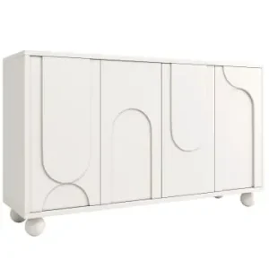 ABRIHOME Sideboard mit Stauraum und Verstellbarer Platte in Weiß günstig kaufen | limango Expressversand