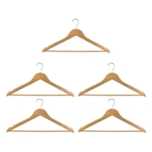 Schnäppchen Alpina 5er-Set: Kleiderbügel in Hellbraun - (B)44 x (H)23 cm günstig kaufen | limango