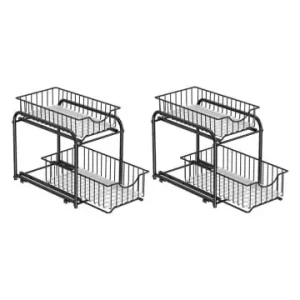 SONGMICS 2er-Set: Küchenregale in Schwarz - (B)36,5 x (H)27,2 x (T)21 cm günstig kaufen | limango Wochenendangebot