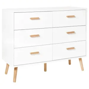 Beliani Kommode NEWARK in Weiß/Braun - (W) 100 x (H) 80 x (L) 39 cm günstig kaufen | limango Günstig