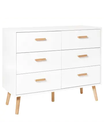 Beliani Kommode NEWARK in Weiß/Braun - (W) 100 x (H) 80 x (L) 39 cm günstig kaufen | limango Günstig