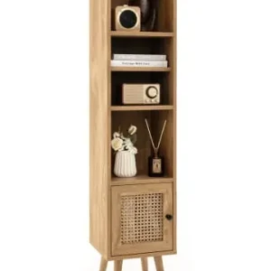 Zertifiziert COSTWAY Hochschrank Rattan 29,5x29,5x137cm in Beige günstig kaufen | limango
