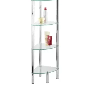 Wenko Eckregal "Yago" in Silber - (B)30 x (H)104 x (T)30 cm günstig kaufen | limango Wochenendangebot