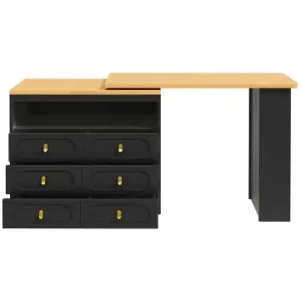 Garantierte Lieferung ABRIHOME Ausziehbarer Sideboard mit 360° Drehfunktion und Stauraum in Schwarz günstig kaufen | limango