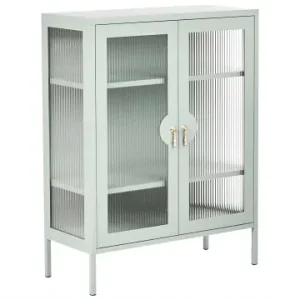 Sichere Zahlung Beliani Büroschränke GLEORA in Grün - (W) 80 x (H) 105 x (L) 35 cm günstig kaufen | limango