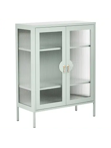 Sichere Zahlung Beliani Büroschränke GLEORA in Grün - (W) 80 x (H) 105 x (L) 35 cm günstig kaufen | limango