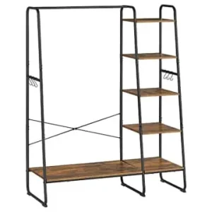 Direkt Vom Hersteller SONGMICS Standgarderobe in Schwarz/ Braun - (B)120 x (H)160 x (T)45 cm günstig kaufen | limango