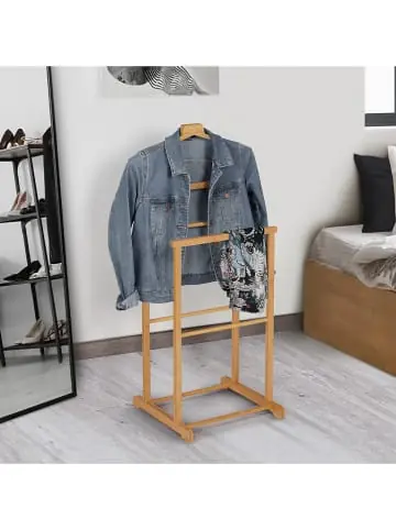 Neue Ware IDOMYA Essentials Kleiderständer "Maya" in Hellbraun - (B)47,5 x (H)97 x (T)36 cm günstig kaufen | limango