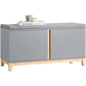 Sichere Zahlung SoBuy Schuhbank in Hellgrau - (B)90 x (H)47 x (T)34cm günstig kaufen | limango