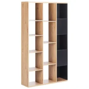 Beliani Bücherregal BANGOR in Braun/Schwarz - (W) 99 x (H) 175 x (L) 26 cm günstig kaufen | limango Top-Seller