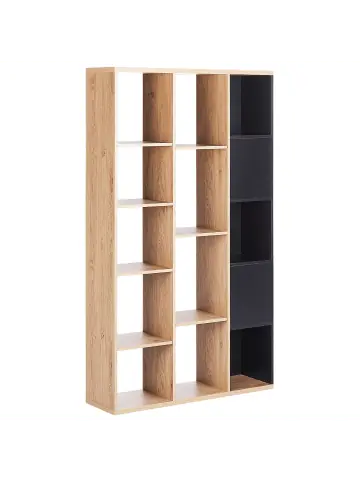Beliani Bücherregal BANGOR in Braun/Schwarz - (W) 99 x (H) 175 x (L) 26 cm günstig kaufen | limango Top-Seller