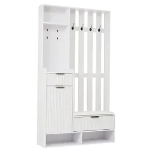 ABRIHOME 6 in 1 Eingangsschrank mit Wäscheständer und Spiegel 100*30*180cm günstig kaufen | limango Schnäppchen