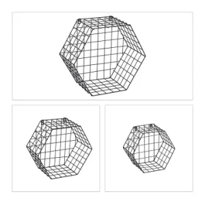 relaxdays 3 x Wandregal in Schwarz günstig kaufen | limango Echt