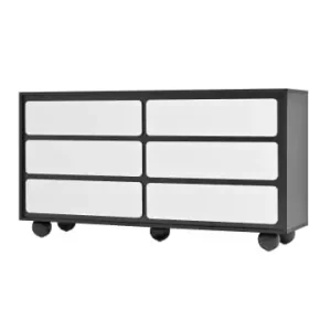 ABRIHOME Sideboard in Grau mit 6 Schubladen 140x38x74,5 cm günstig kaufen | limango Ausverkauf