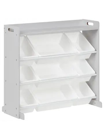 Beliani Bücherregal COLLIE in Grau/Weiß - (W) 86 x (H) 78 x (L) 39 cm günstig kaufen | limango Rabatt