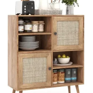COSTWAY Sideboard Rattan 97cm in Hellbraun günstig kaufen | limango Heißes Angebot