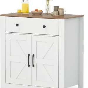 COSTWAY Sideboard Küchenschrank mit Schublade in Weiß günstig kaufen | limango Preiswert