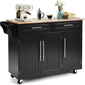 COSTWAY Küchenwagen Buffetschrank in Schwarz günstig kaufen | limango Top-Seller