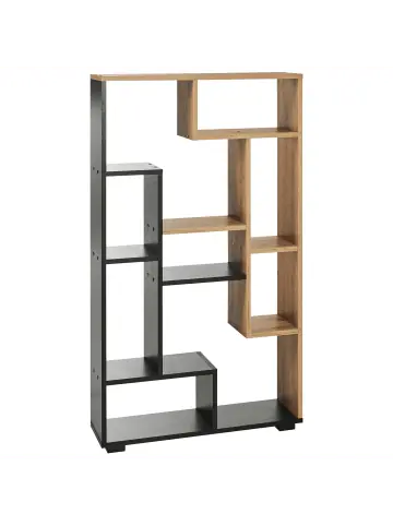 Aktuell Beliani Bücherregal ALMA in Braun/Schwarz - (W) 70 x (H) 122 x (L) 20 cm günstig kaufen | limango