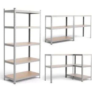 Kostenfreie Lieferung COSTWAY Lagerregal Schwerlastregal 180,5x90x40,5cm in Silber günstig kaufen | limango