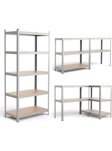 Kostenfreie Lieferung COSTWAY Lagerregal Schwerlastregal 180,5x90x40,5cm in Silber günstig kaufen | limango