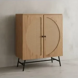 KADIMA DESIGN Sideboard 80x103x39 cm Highboard Eiche-Dekor mit Rattan Geflecht günstig kaufen | limango Neue Kollektion