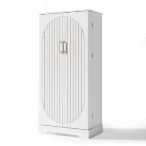 Angebot ABRIHOME 128cm LED Doppeltür Küchenschrank mit Kippschutzvorrichtung Tiefdruckstruktur günstig kaufen | limango