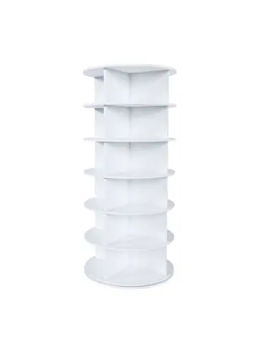 Günstig ABRIHOME 6 stufiges Schuhregal mit 360° Drehfunktion in Weiß, 60 × 60 × 138.5 cm günstig kaufen | limango