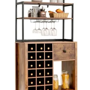 Kostenloser Versand COSTWAY Küchenschrank 160x78x40cm in Braun günstig kaufen | limango