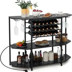 Kracherpreis COSTWAY Weinregal mit Steckdosen in Grau günstig kaufen | limango