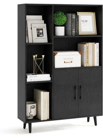 Direkt Vom Hersteller COSTWAY Bücherschrank 80 x 23,5 x 119 cm in Schwarz günstig kaufen | limango