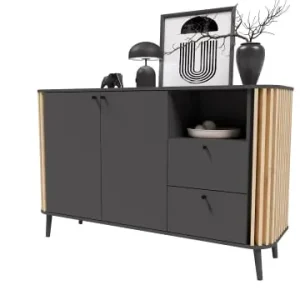 xonox.home Sideboard(B/H/T: 138x87,5x40 cm) in grau und Artisan Eiche günstig kaufen | limango Knallerangebot