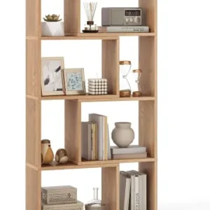 Ausverkauf COSTWAY Bücherregal mit 4 Ebenen in Hellbraun günstig kaufen | limango