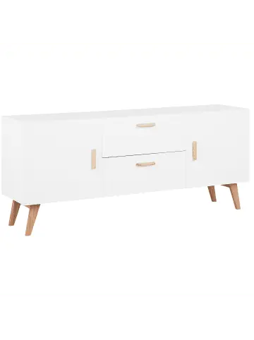 Nur Für Kurze Zeit Beliani Sideboard MEET in Weiß/Braun - (W) 160 x (H) 70 x (L) 42 cm günstig kaufen | limango