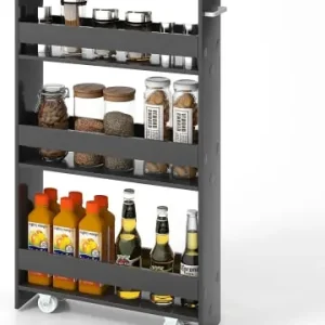 COSTWAY 4 Ebenen Nischenregal auf Rollen in Grau günstig kaufen | limango Super-Preis