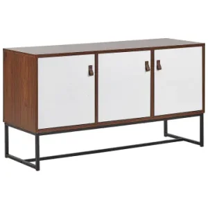 Beliani Sideboard NUEVA in Weiß/Braun/Schwarz - (W) 112 x (H) 62 x (L) 39 cm günstig kaufen | limango Markenprodukt