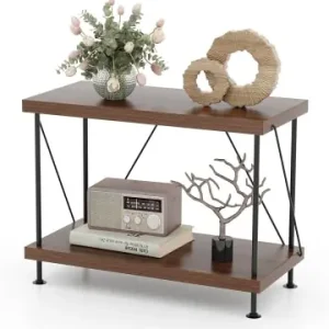 COSTWAY Standregal 2 Ebenen 60x30x45cm in Braun günstig kaufen | limango Schnäppchen