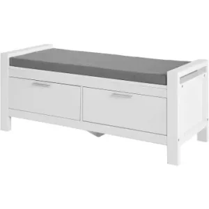 SoBuy Sitzbank in Weiß und Hellgrau - (B)100 x (H)40 x (T)40cm günstig kaufen | limango Highlight