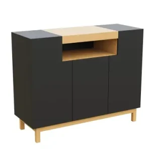 ABRIHOME Sideboard in Schwarz mit 3 Türen für Wohn und Esszimmer günstig kaufen | limango Highlight